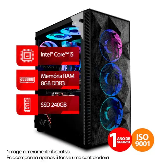COMPUTADOR GAMER GOLDENTEC I5 4G 8GBRAM 240GB