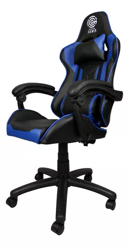 CADEIRA GAMER GREATEK PRETA E AZUL