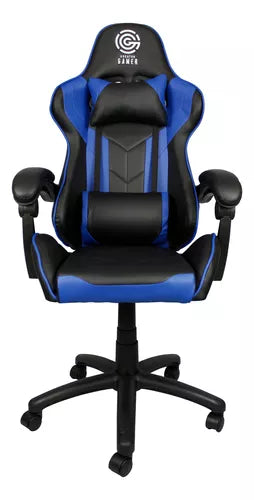 CADEIRA GAMER GREATEK PRETA E AZUL